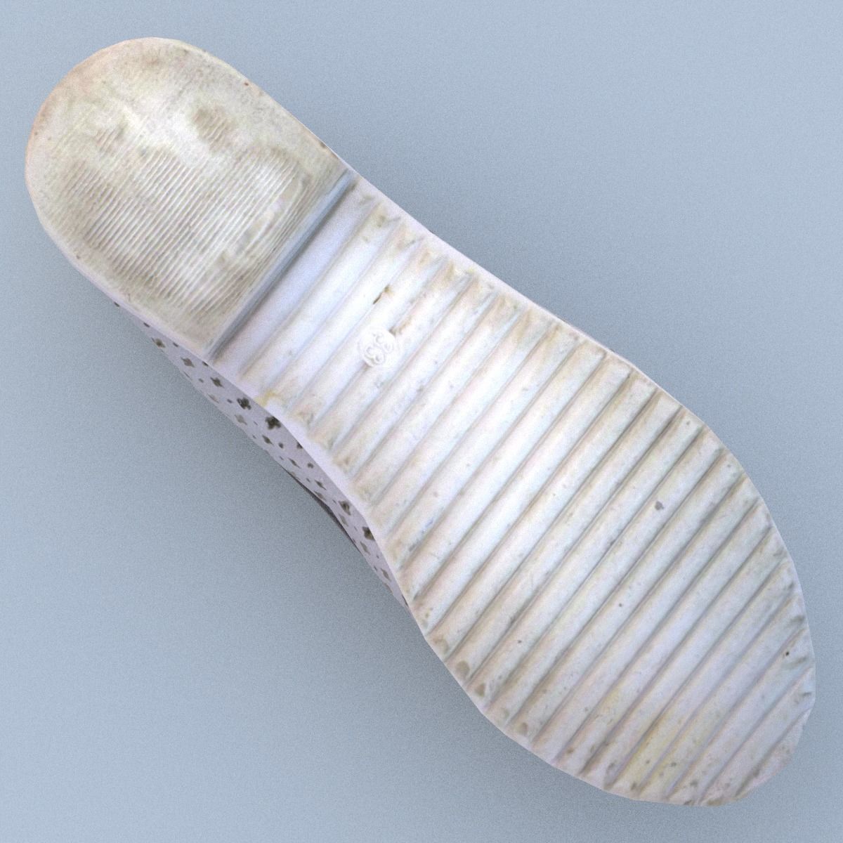 Shoe Low Poly flat shoes Low-poly 3D model_2