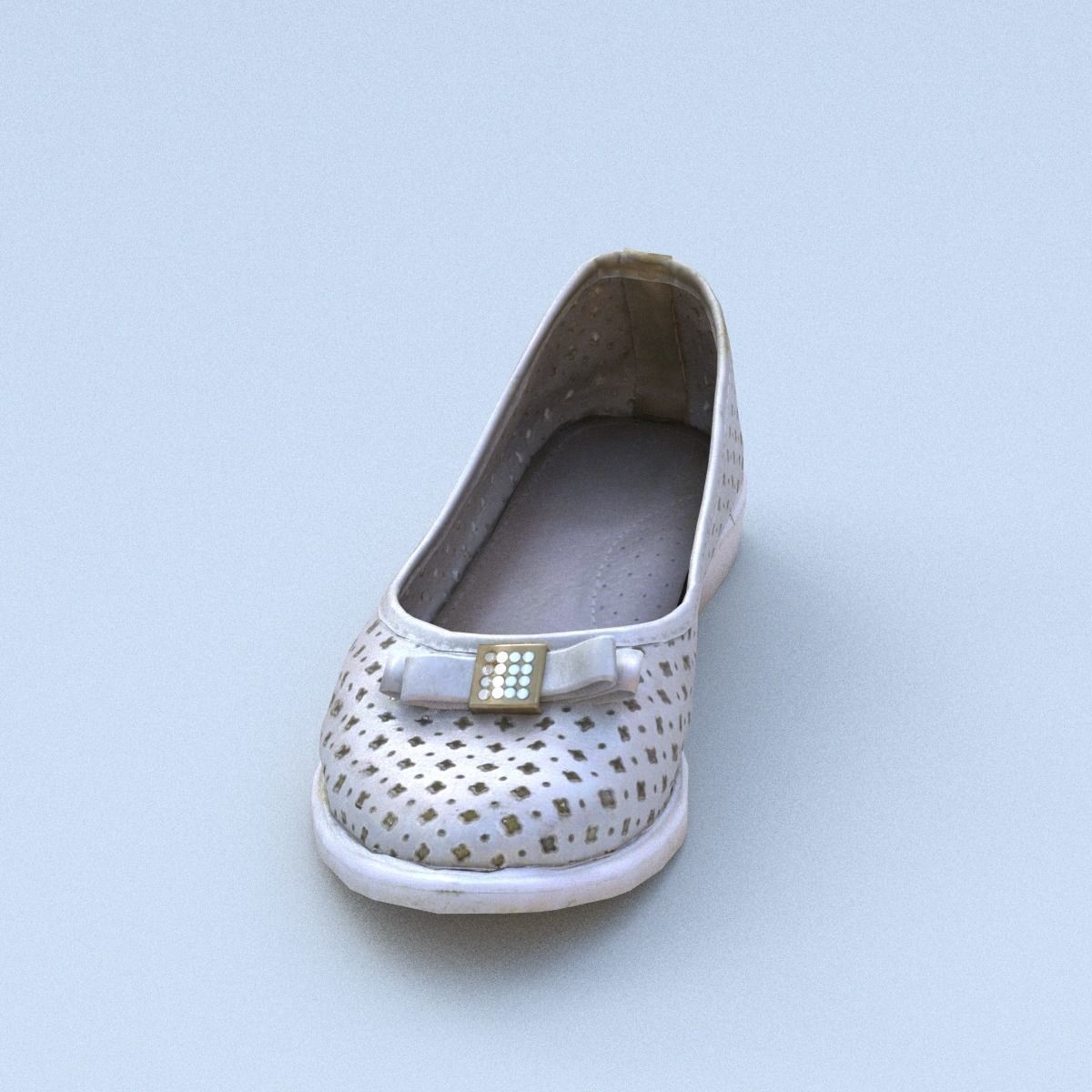 Shoe Low Poly flat shoes Low-poly 3D model_9