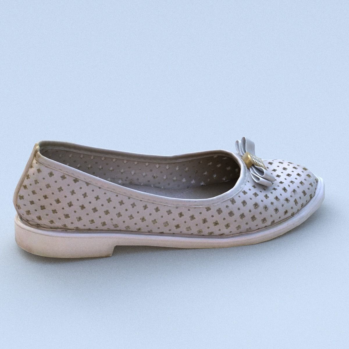 Shoe Low Poly flat shoes Low-poly 3D model_10