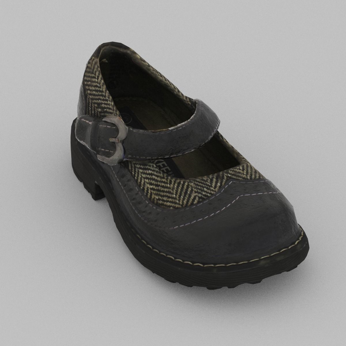 Child Shoe Low Poly Low-poly 3D model_9