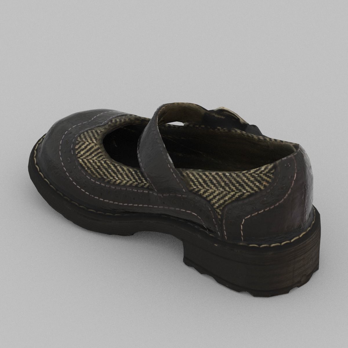 Child Shoe Low Poly Low-poly 3D model_14