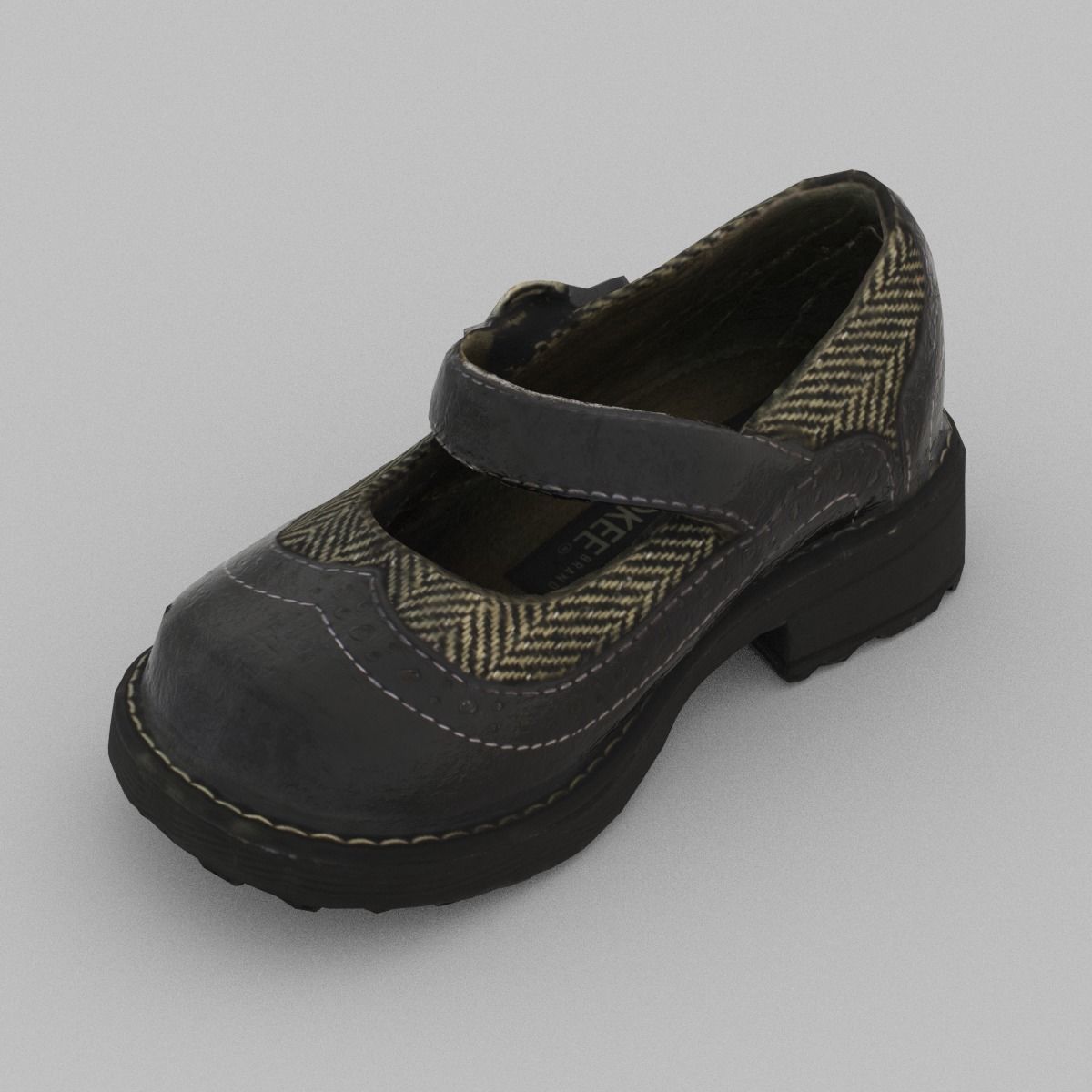 Child Shoe Low Poly Low-poly 3D model_15