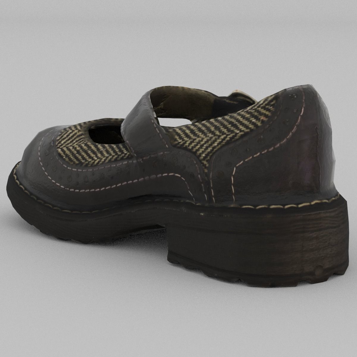 Child Shoe Low Poly Low-poly 3D model_2