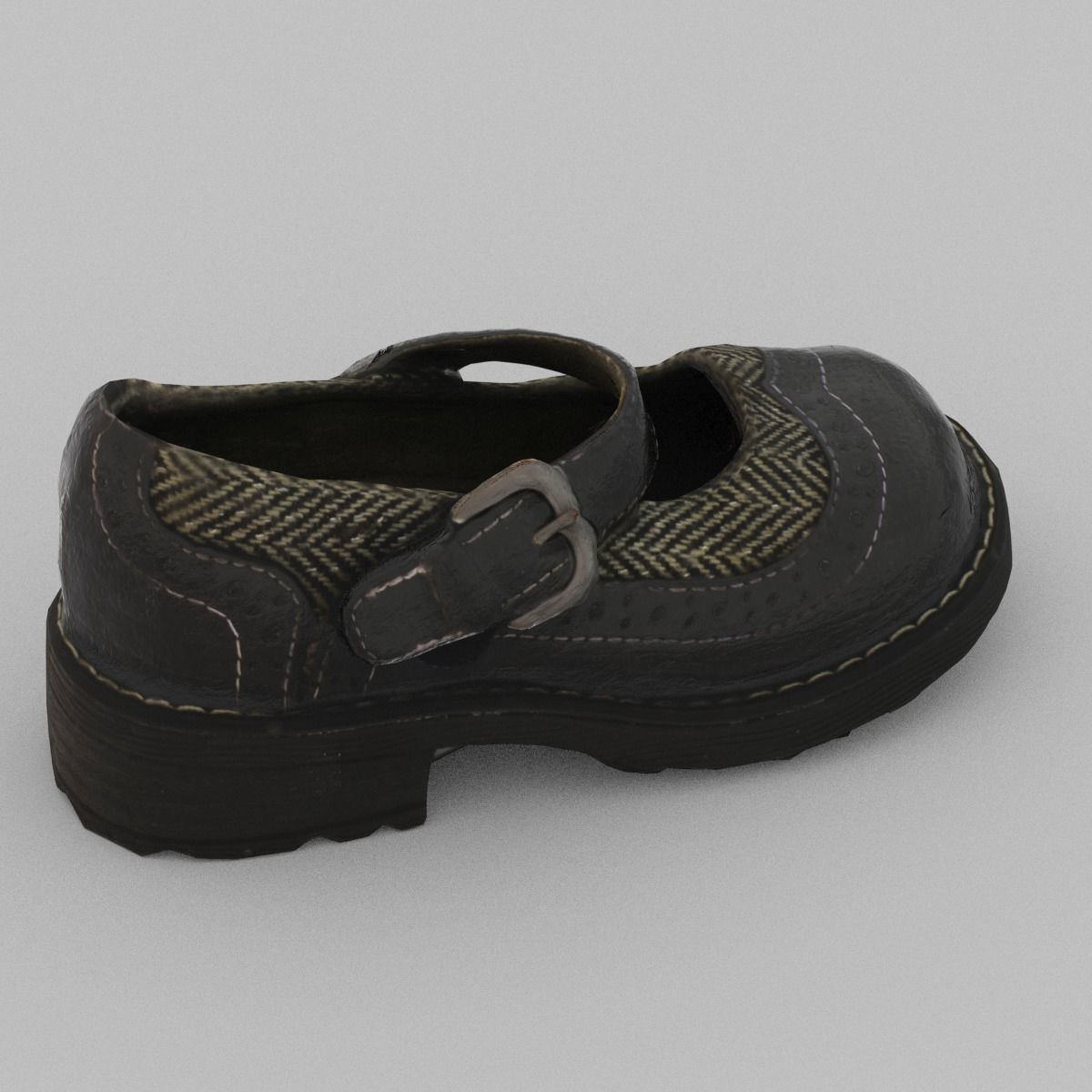 Child Shoe Low Poly Low-poly 3D model_10