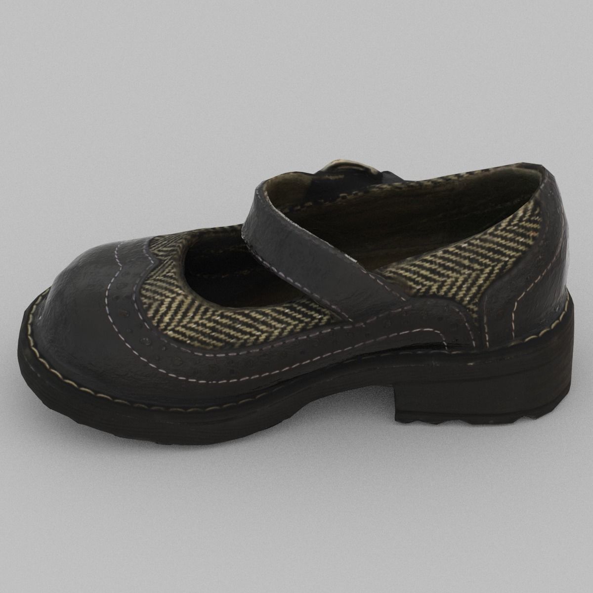 Child Shoe Low Poly Low-poly 3D model_16
