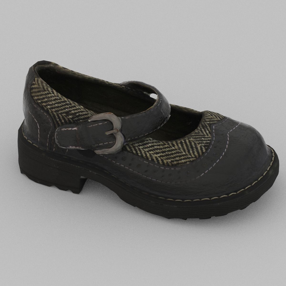 Child Shoe Low Poly Low-poly 3D model_13