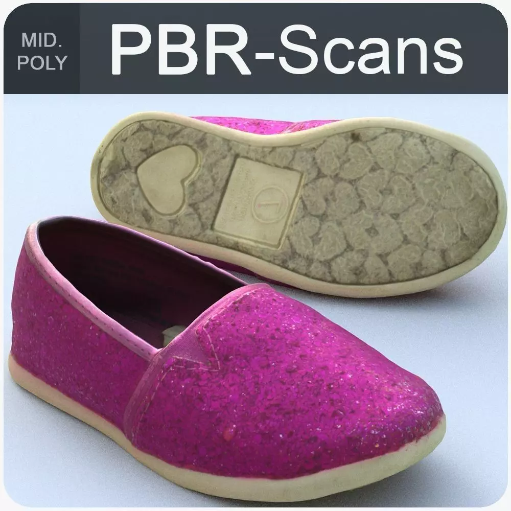 Shoe Middle Poly 3D model_0