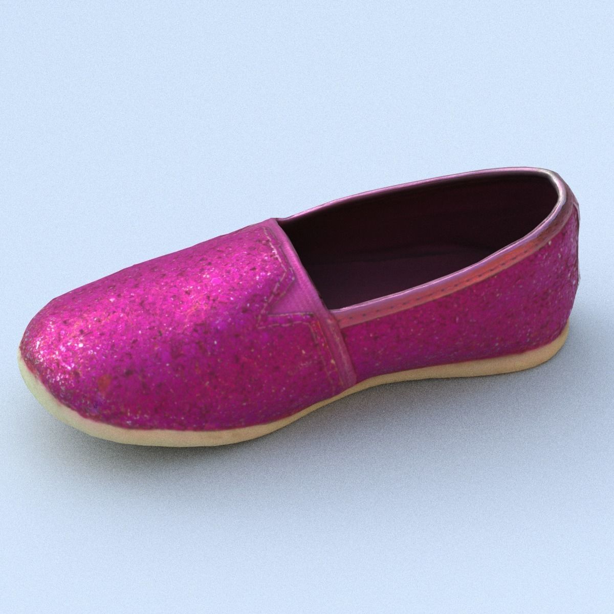 Shoe Low Poly with heart Low-poly 3D model_11