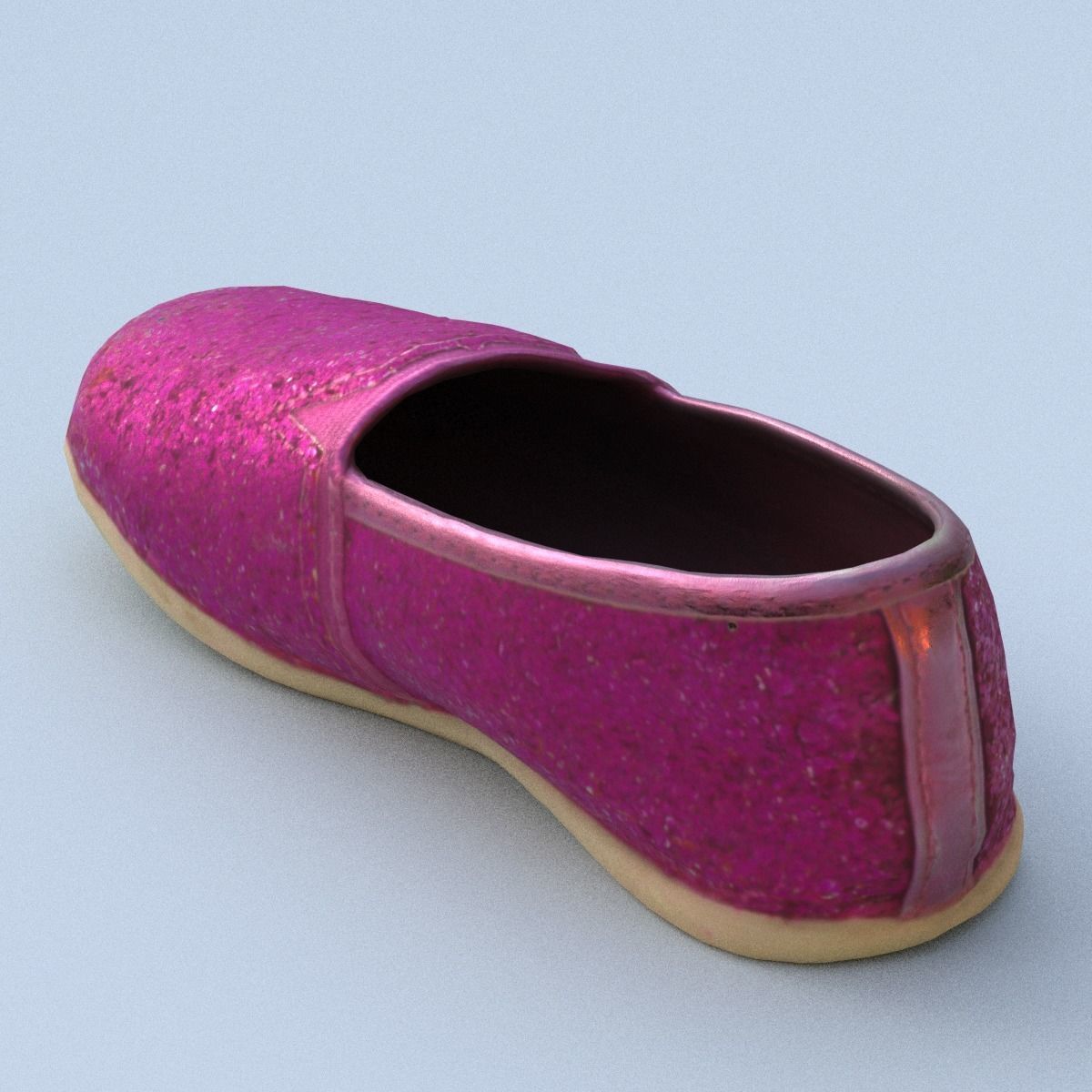 Shoe Low Poly with heart Low-poly 3D model_1