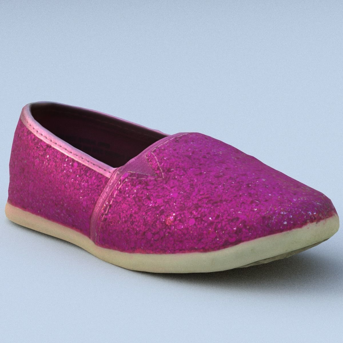 Shoe Low Poly with heart Low-poly 3D model_4