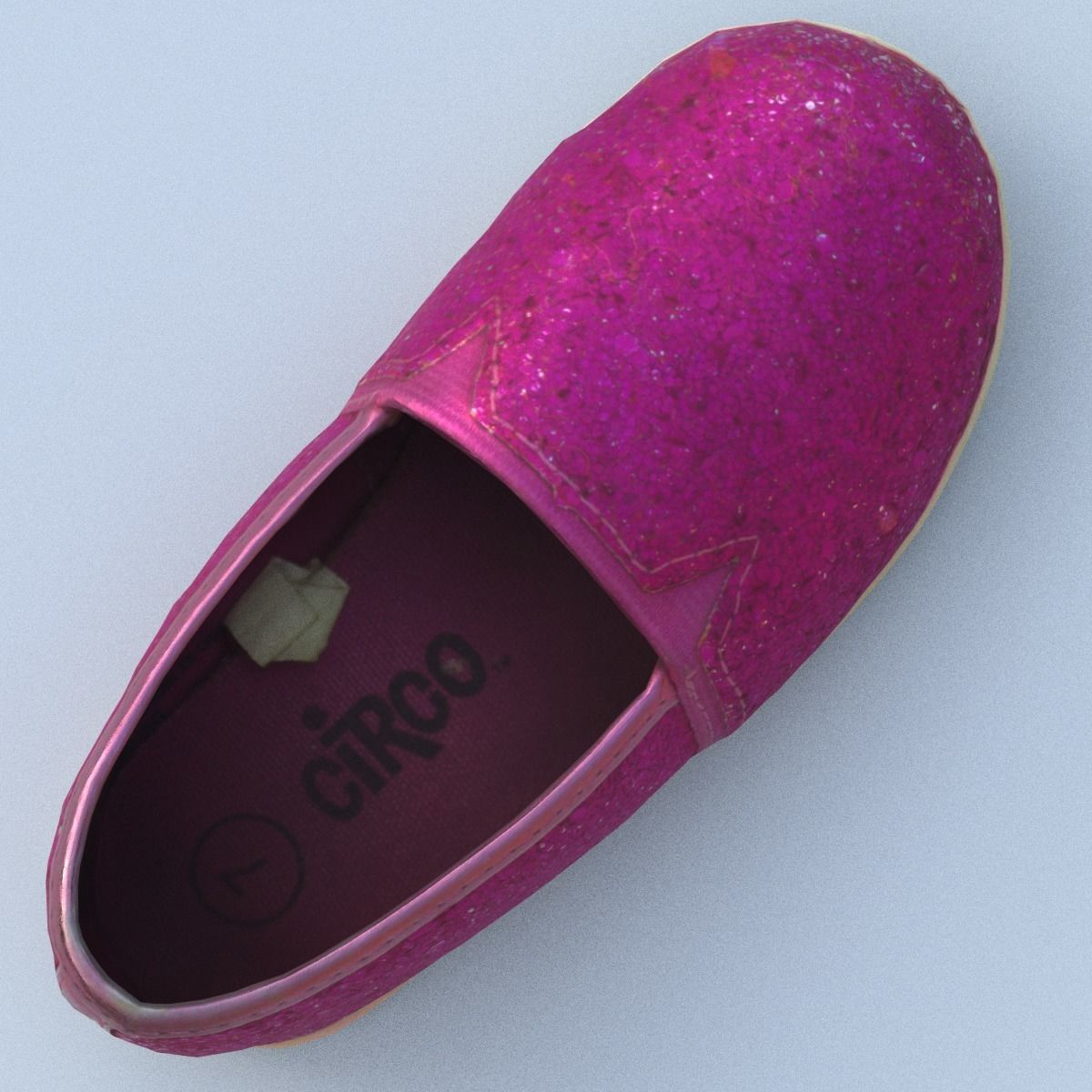 Shoe Low Poly with heart Low-poly 3D model_2