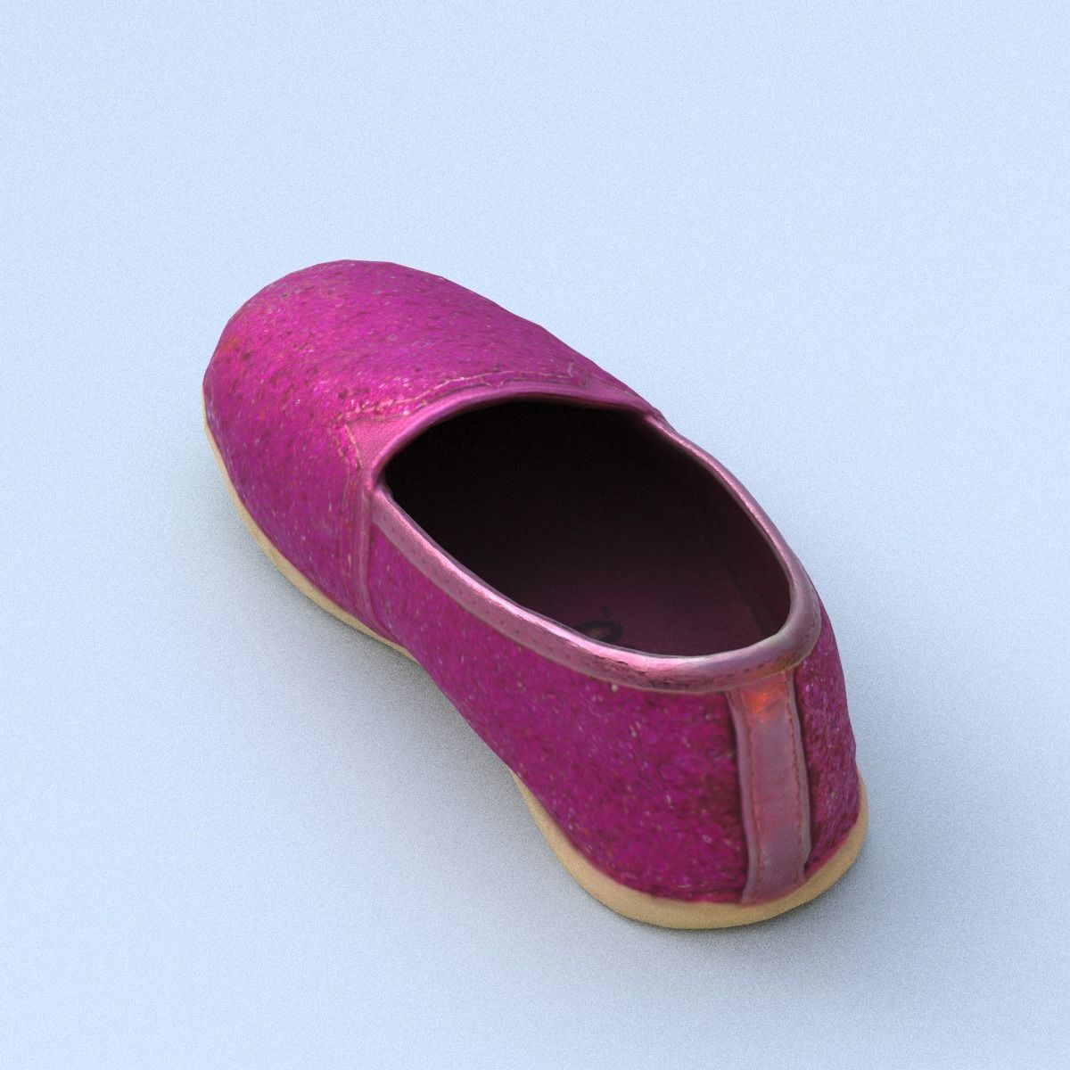Shoe Low Poly with heart Low-poly 3D model_7