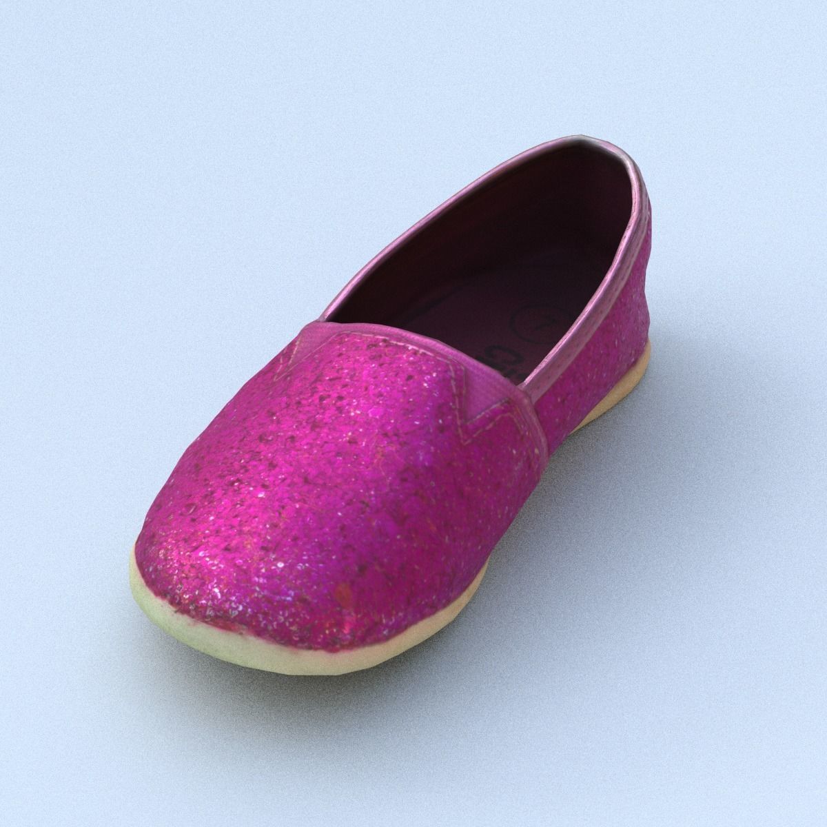 Shoe Low Poly with heart Low-poly 3D model_12