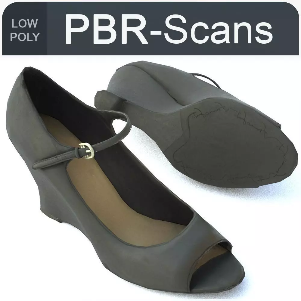 Shoe Low Poly Low-poly 3D model_0