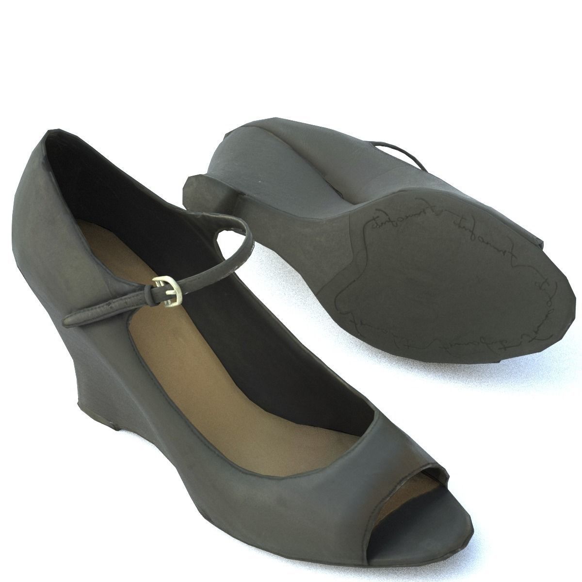 Shoe Low Poly Low-poly 3D model_4