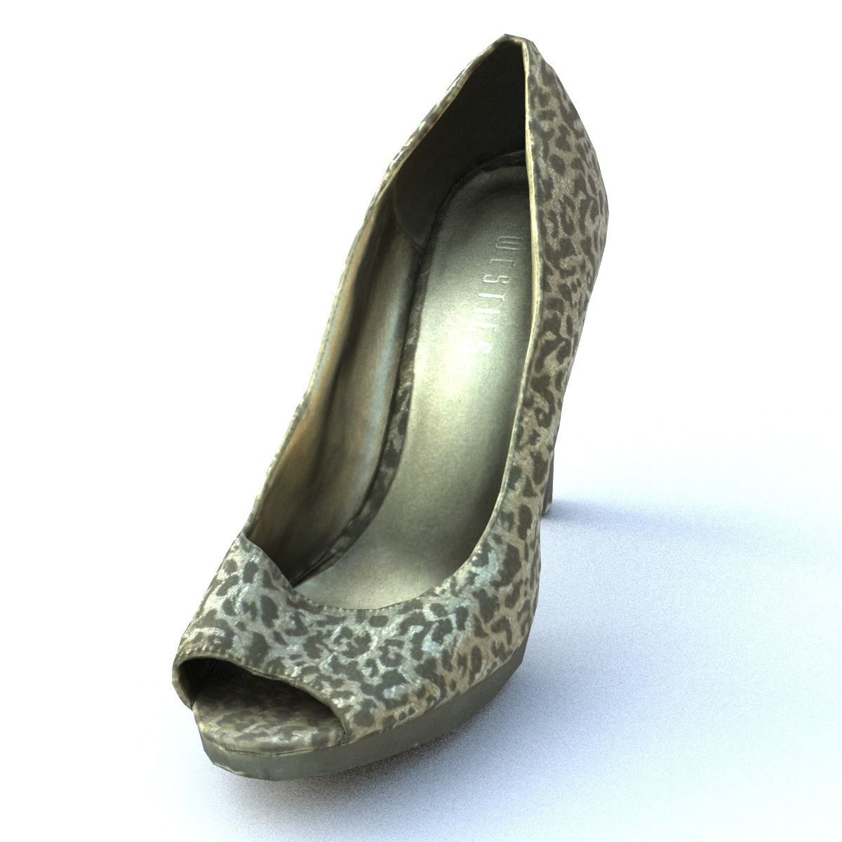 High Heel Low Poly Low-poly 3D model_8