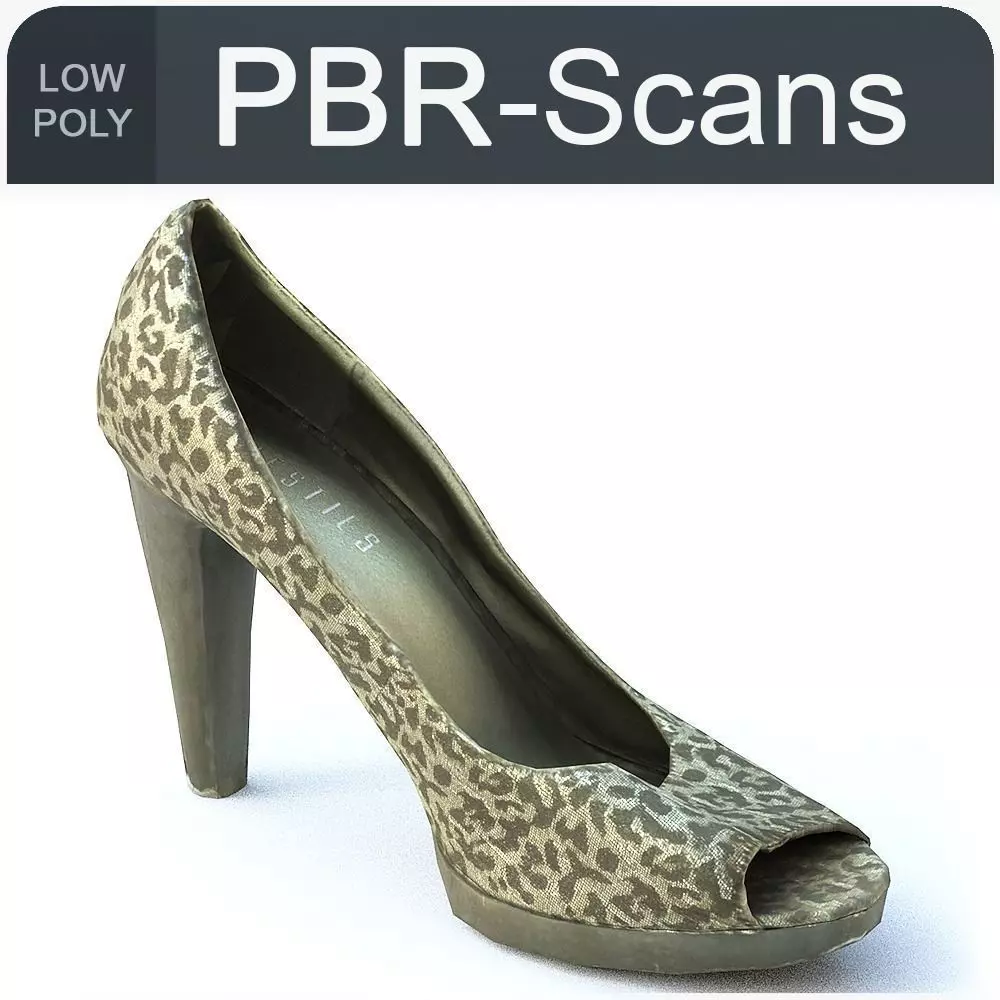 High Heel Low Poly Low-poly 3D model_0