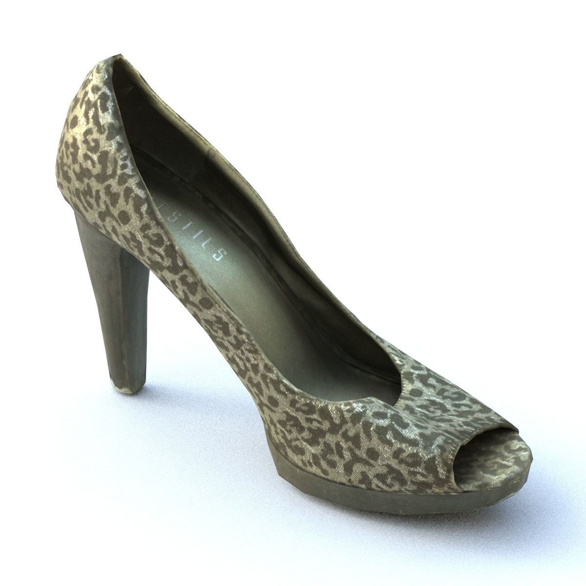 High Heel Low Poly Low-poly 3D model_11