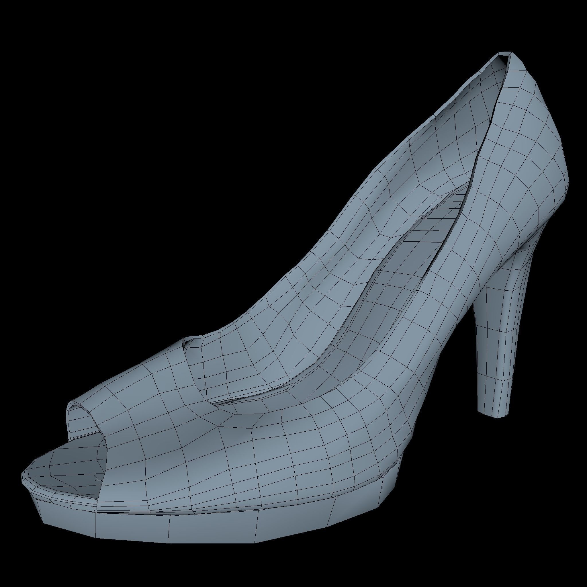 High Heel Low Poly Low-poly 3D model_2