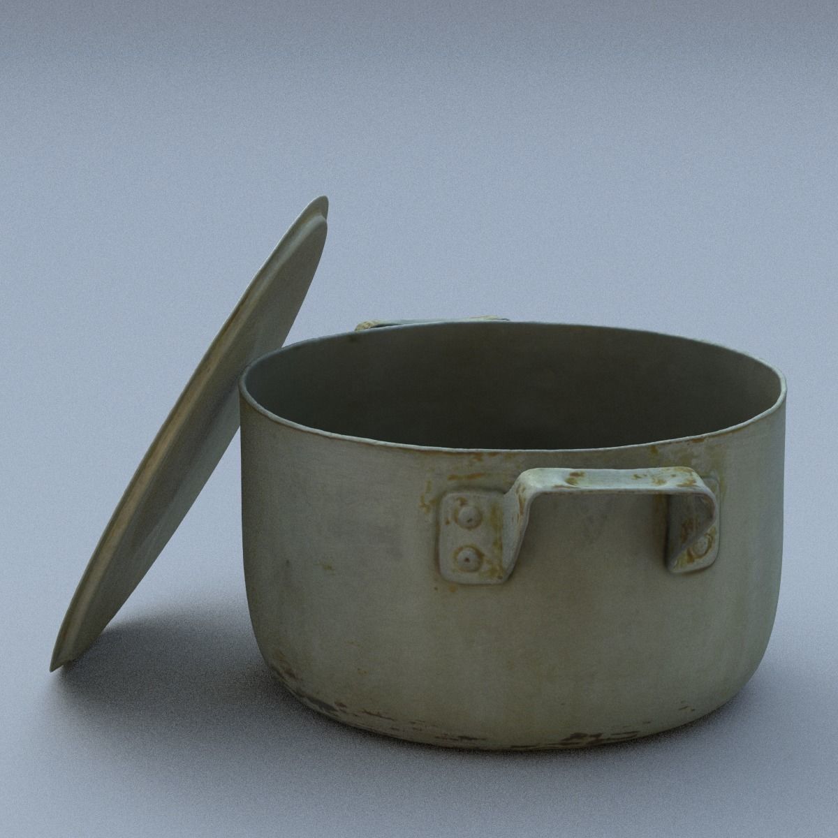 Saucepan High Poly metal pot 3D model_1
