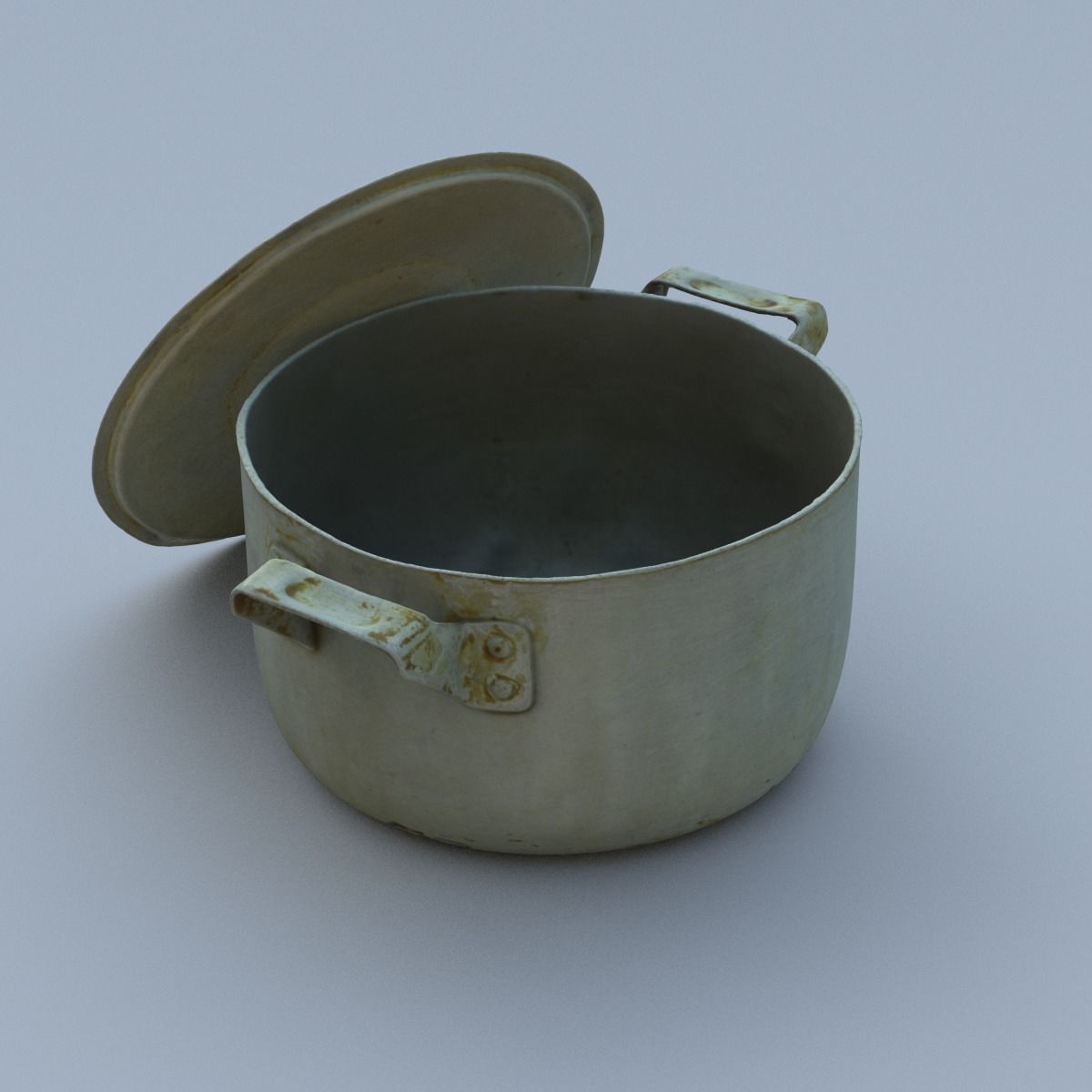 Saucepan High Poly metal pot 3D model_10