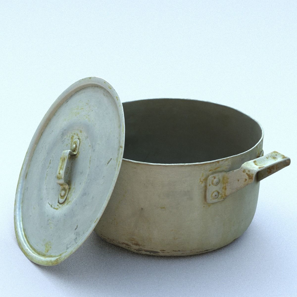 Saucepan High Poly metal pot 3D model_3