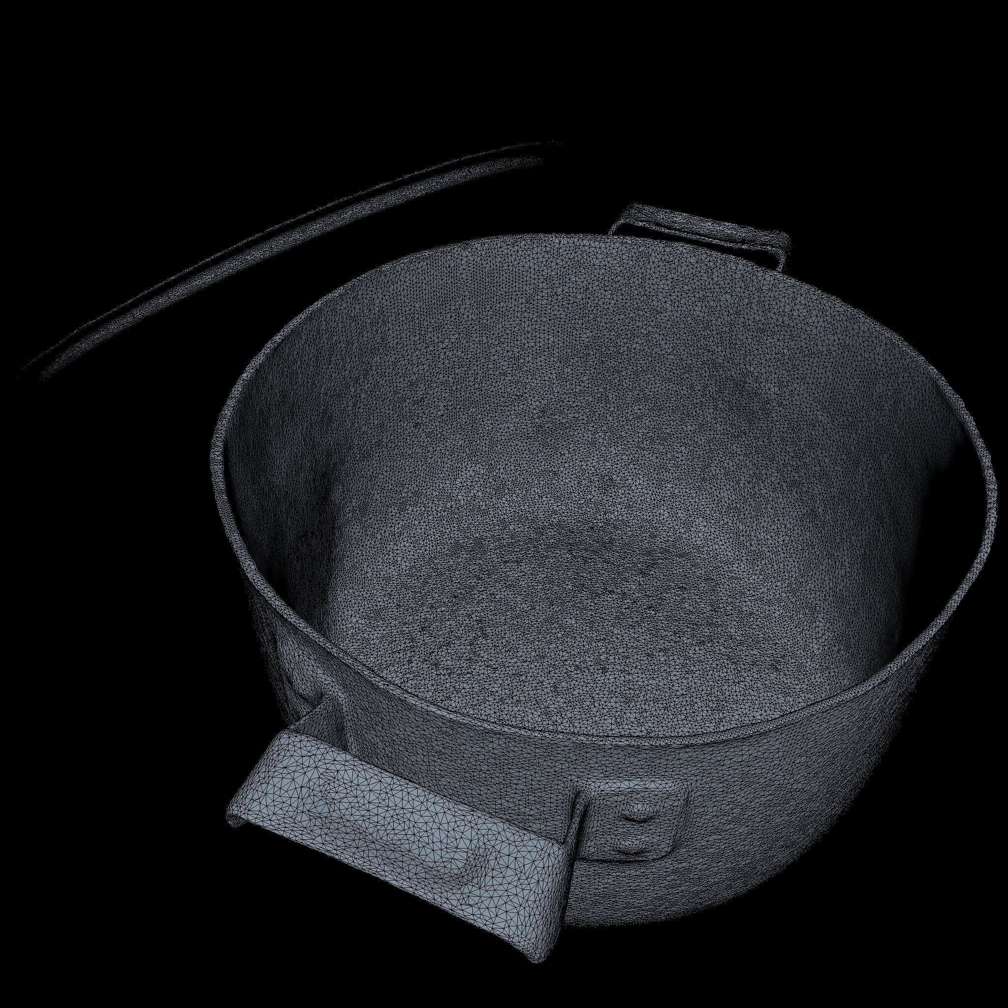 Saucepan High Poly metal pot 3D model_8
