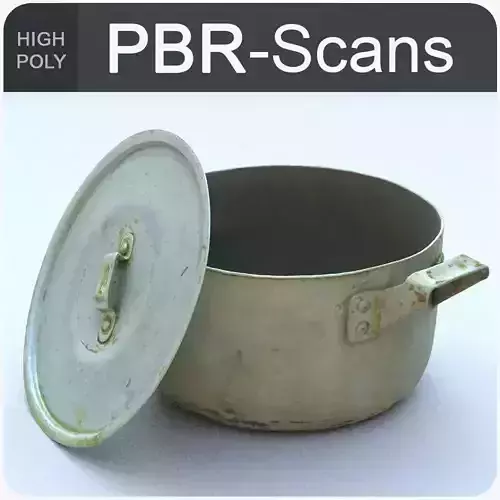 Saucepan High Poly metal pot