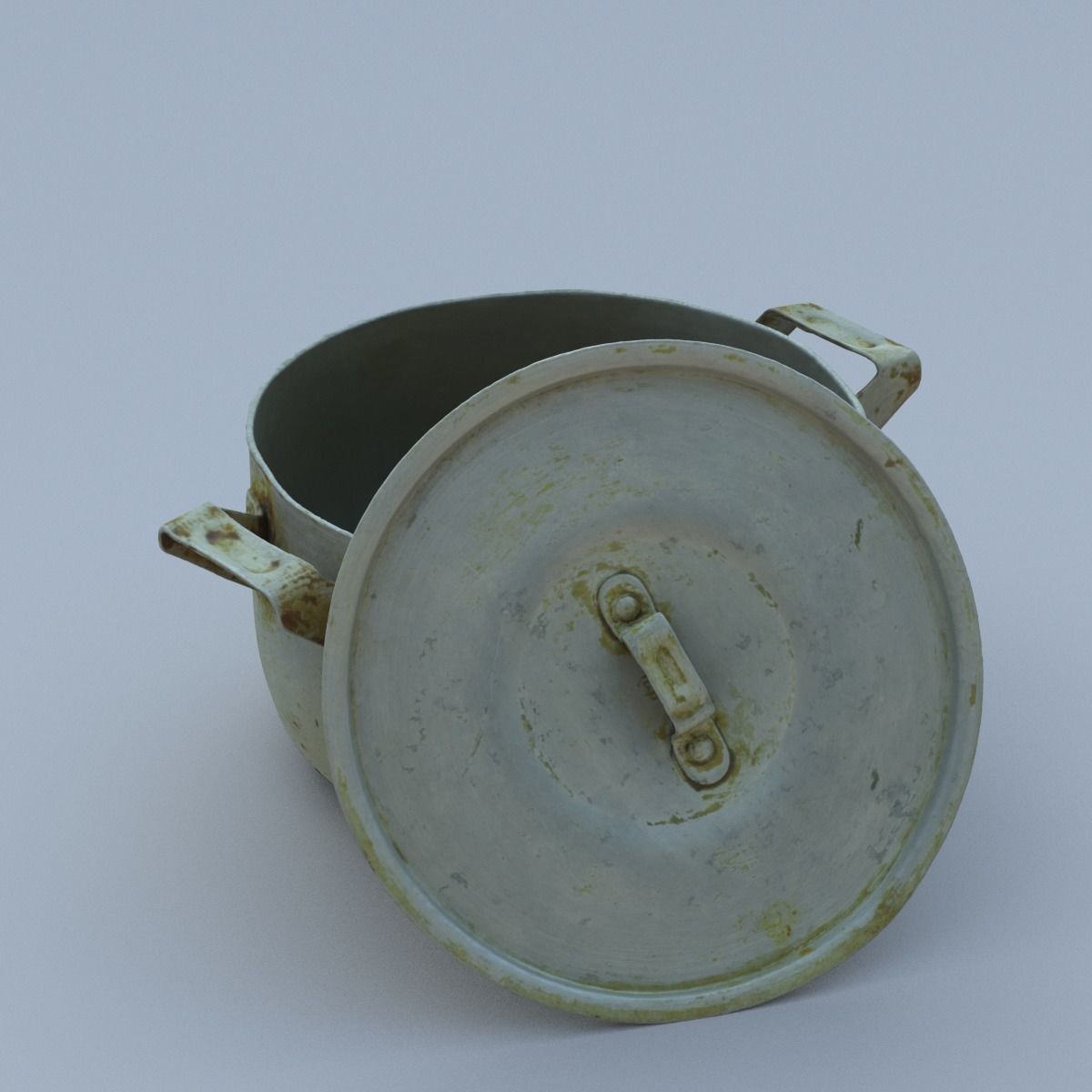 Saucepan High Poly metal pot 3D model_11