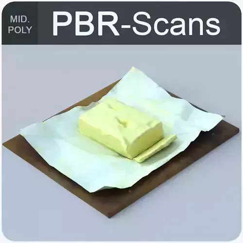 Butter Middle Poly 3D model