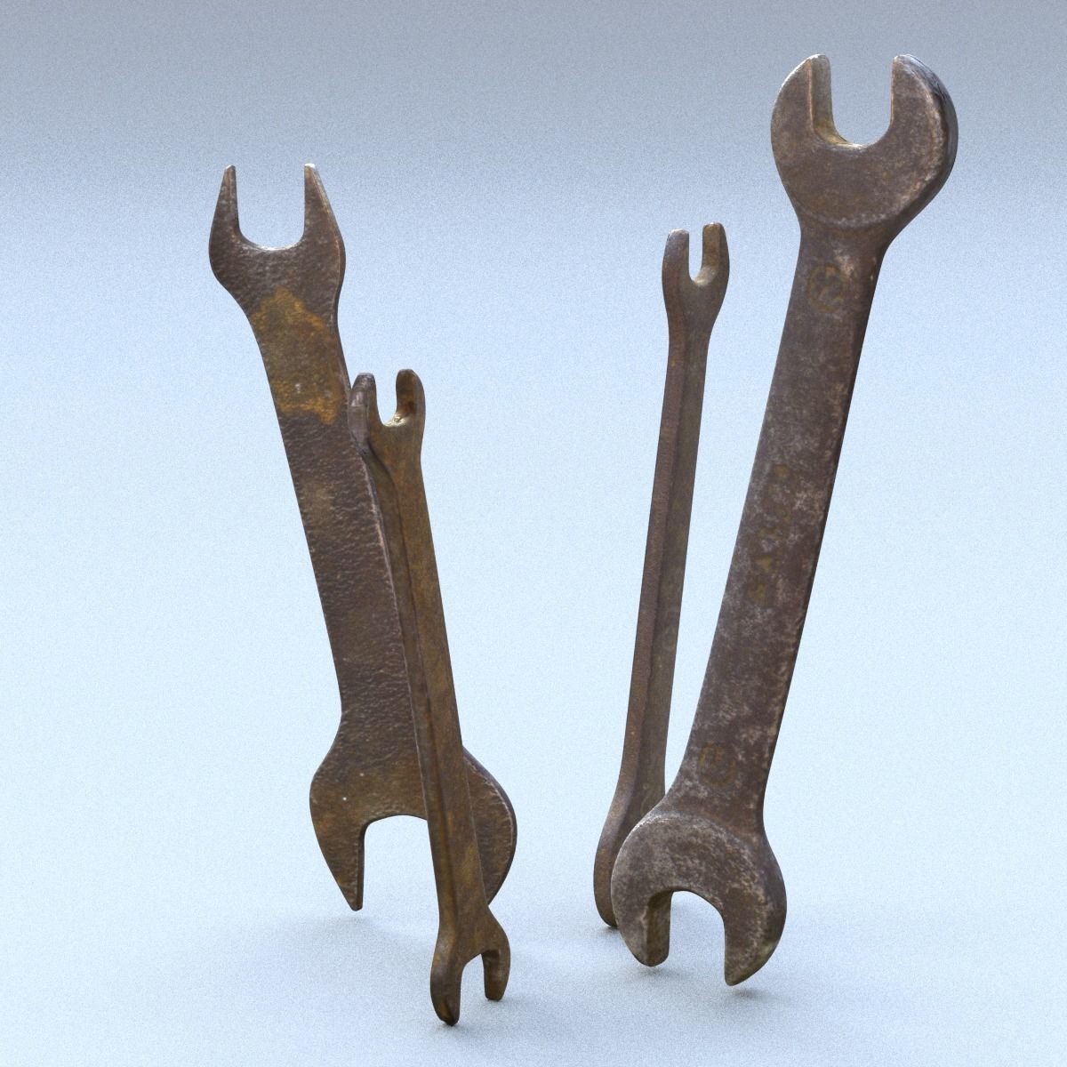 Wrenchs Low SM Low-poly 3D model_14