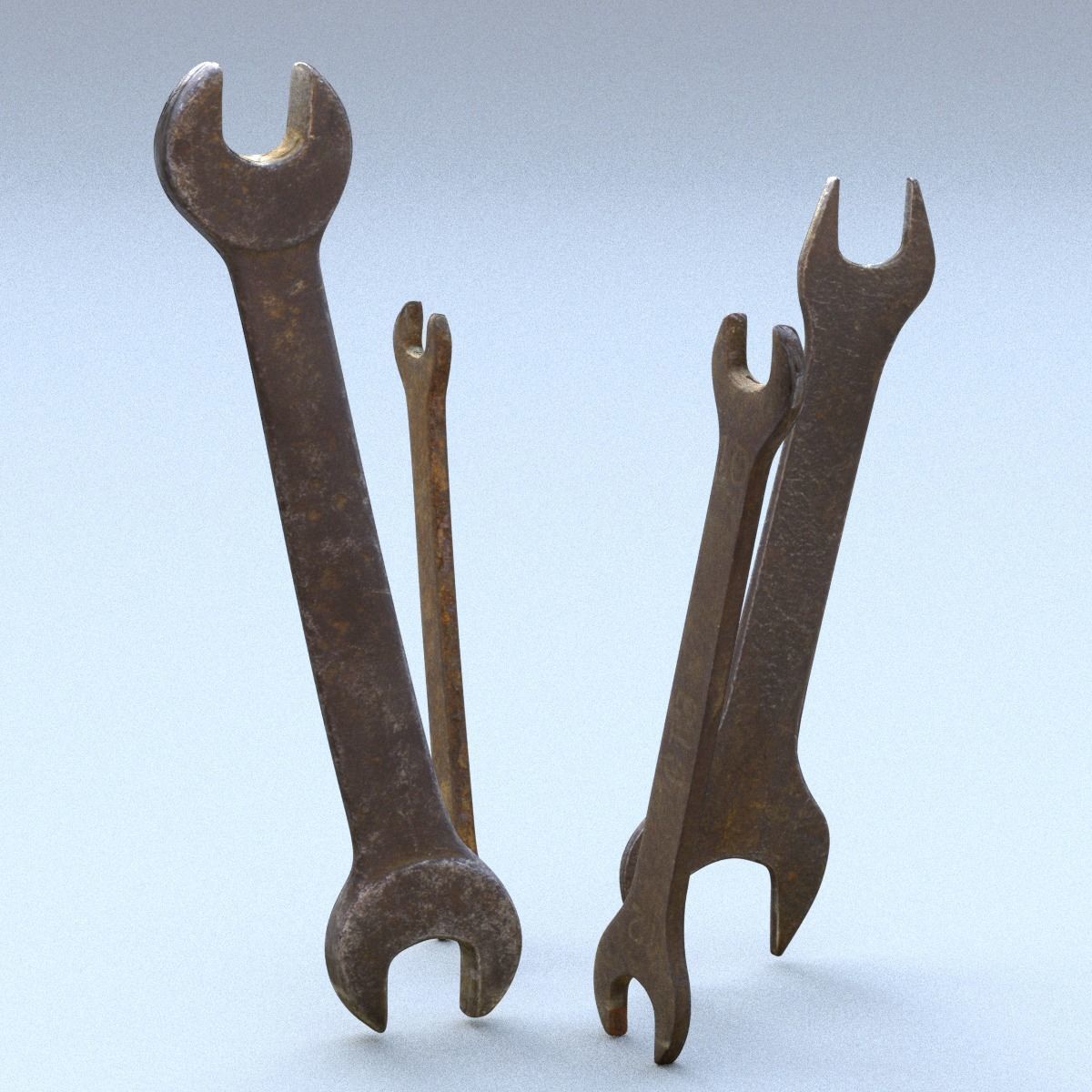 Wrenchs Low SM Low-poly 3D model_11