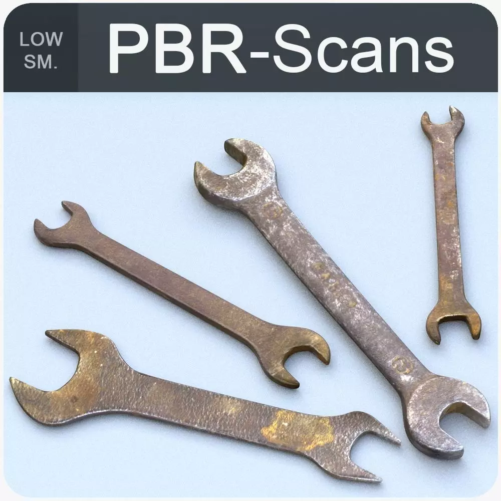 Wrenchs Low SM Low-poly 3D model_0