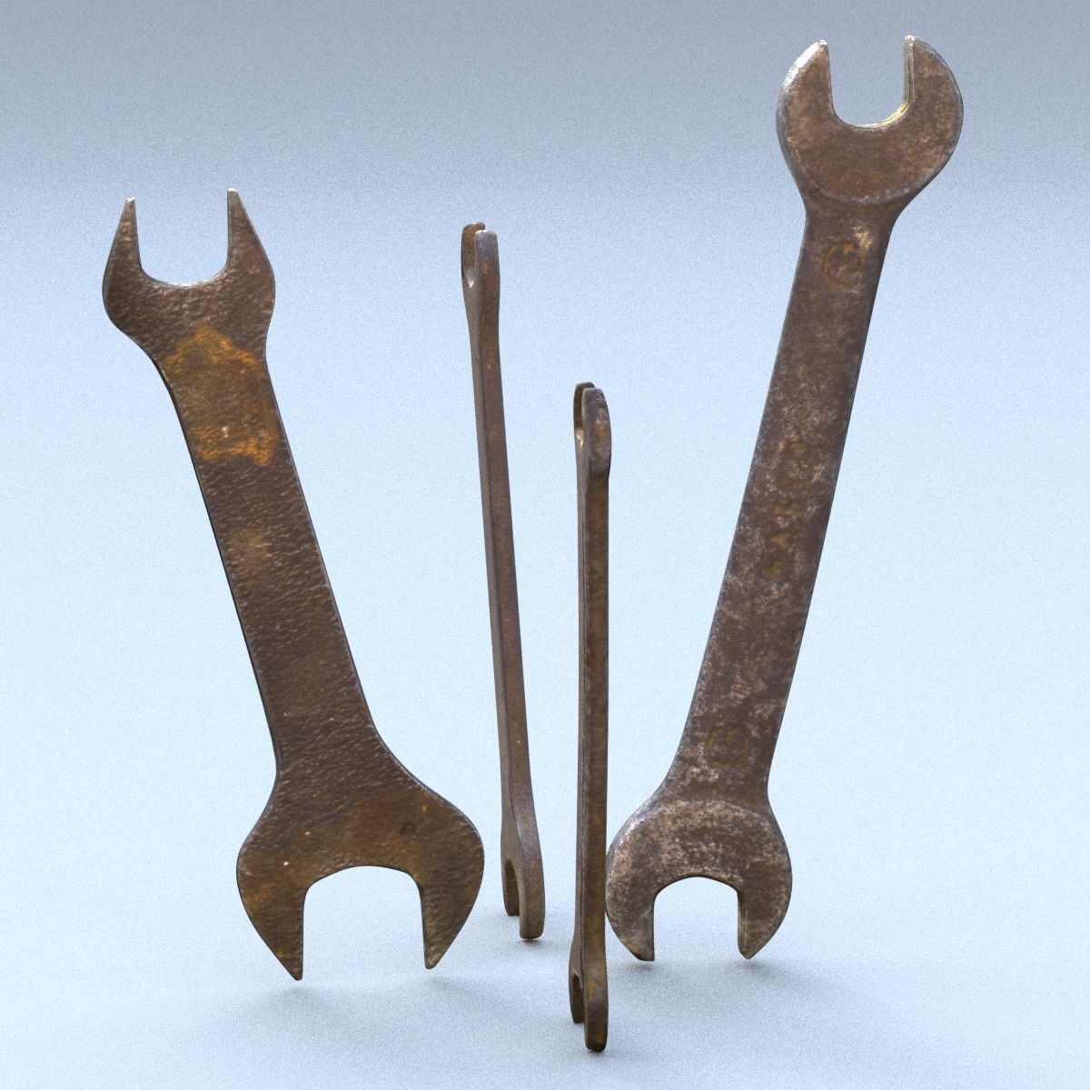 Wrenchs Low SM Low-poly 3D model_16