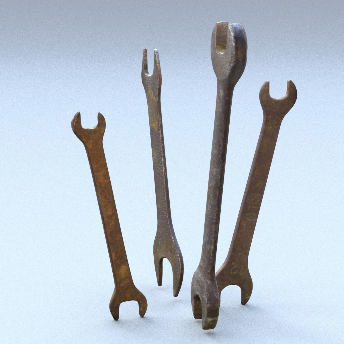 Wrenchs Low SM Low-poly 3D model_13