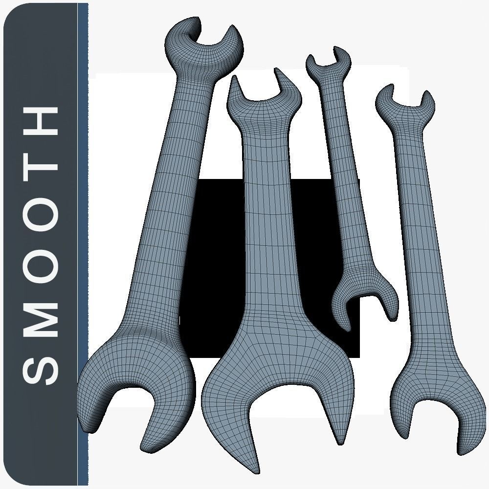 Wrenchs Low SM Low-poly 3D model_1