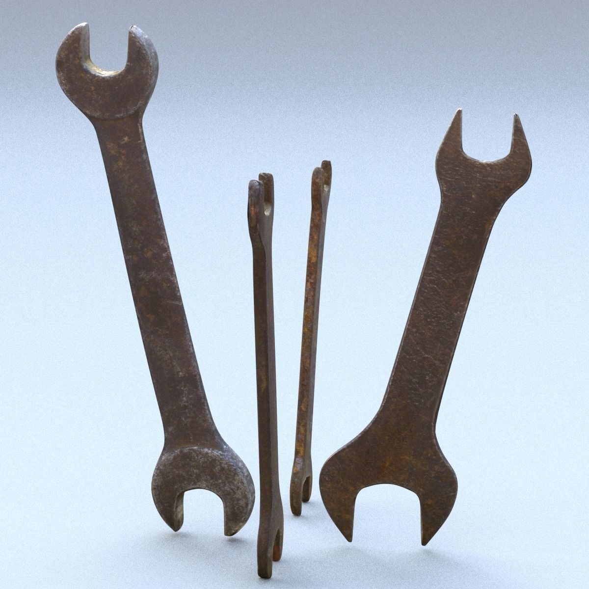 Wrenchs Low SM Low-poly 3D model_12
