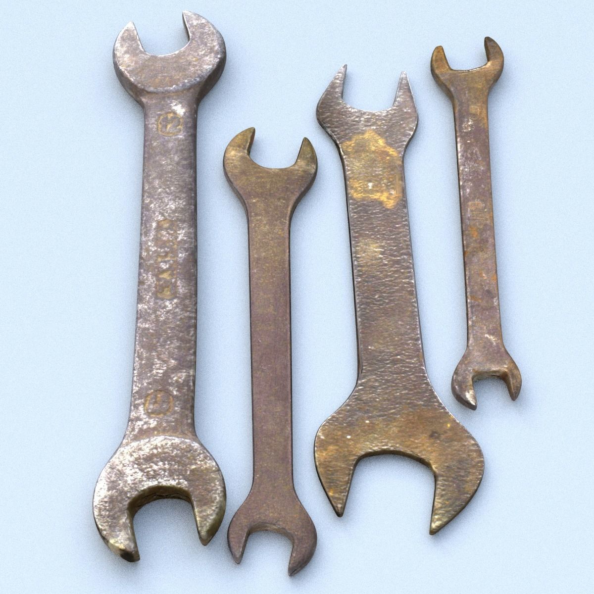 Wrenchs Low SM Low-poly 3D model_2