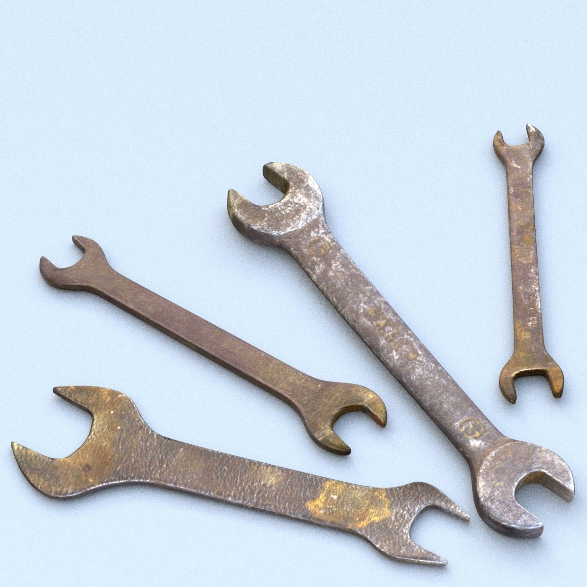 Wrenchs Low SM Low-poly 3D model_3