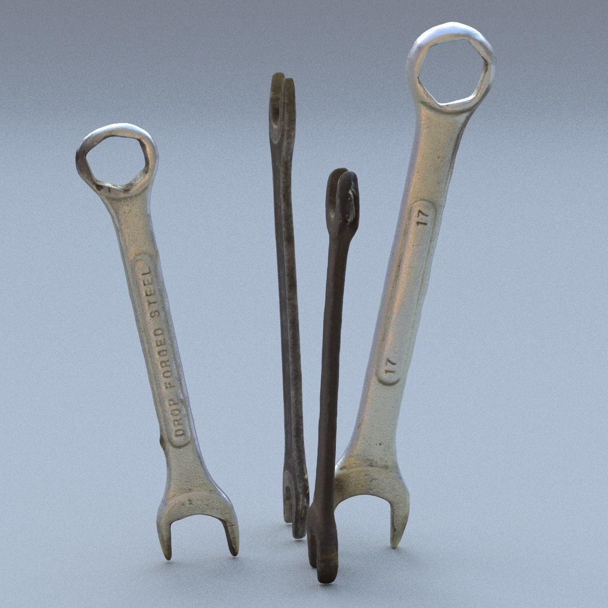 Wrenchs Middle Poly 3D model_11