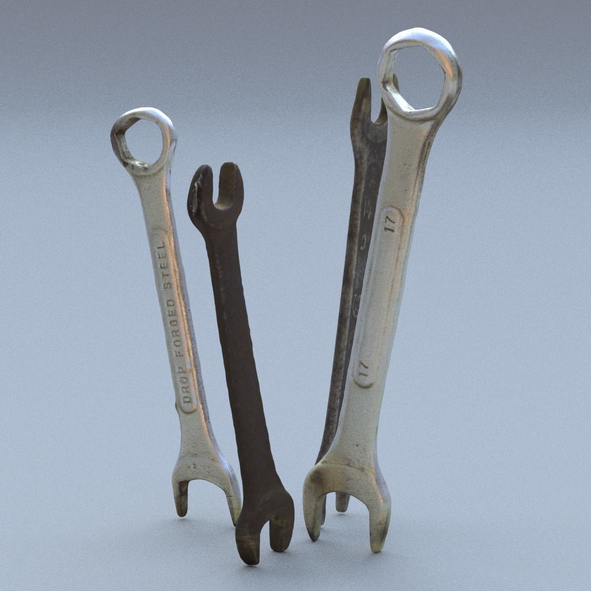 Wrenchs Middle Poly 3D model_12