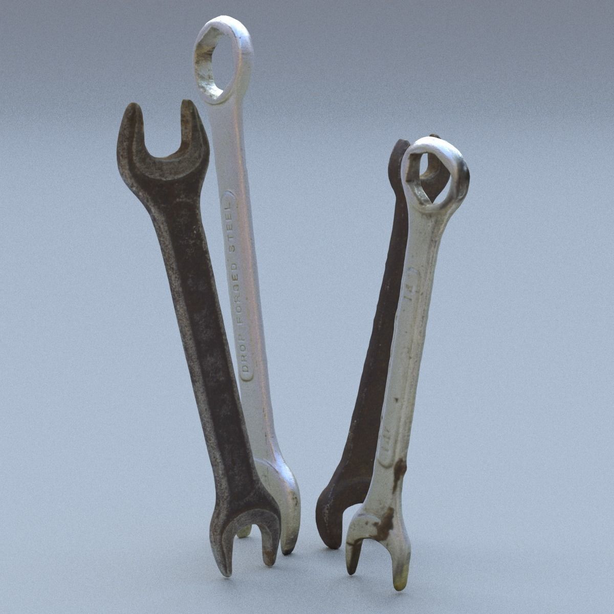 Wrenchs Middle Poly 3D model_6