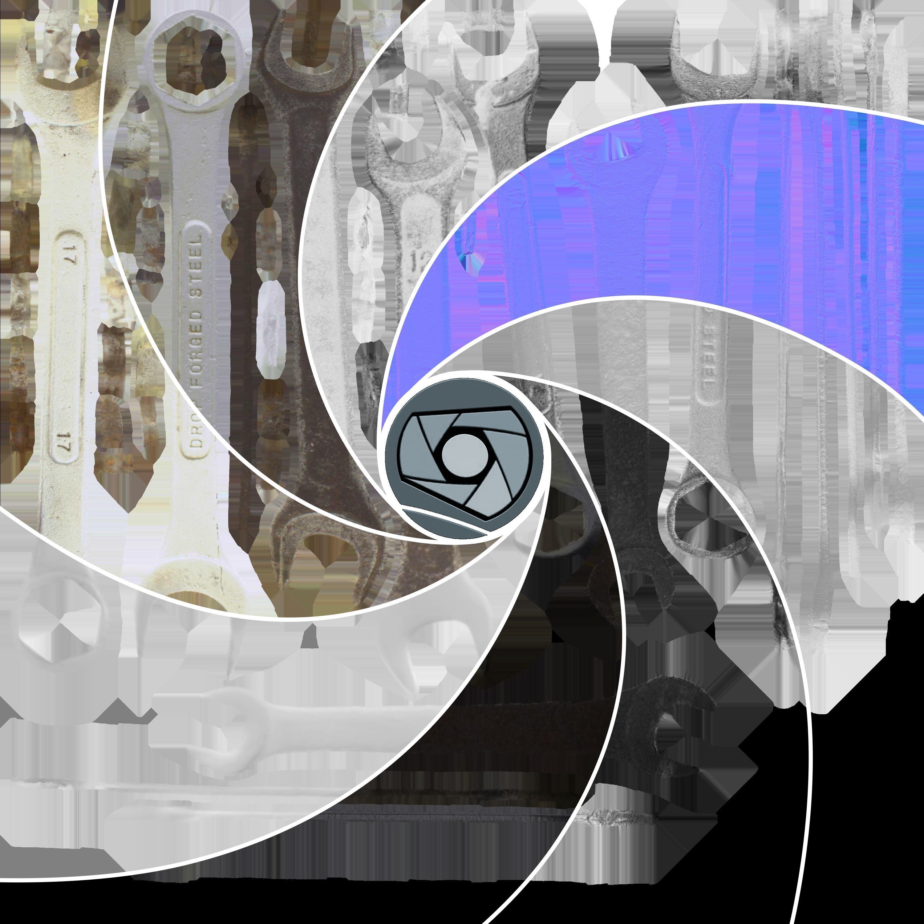 Wrenchs Middle Poly 3D model_4