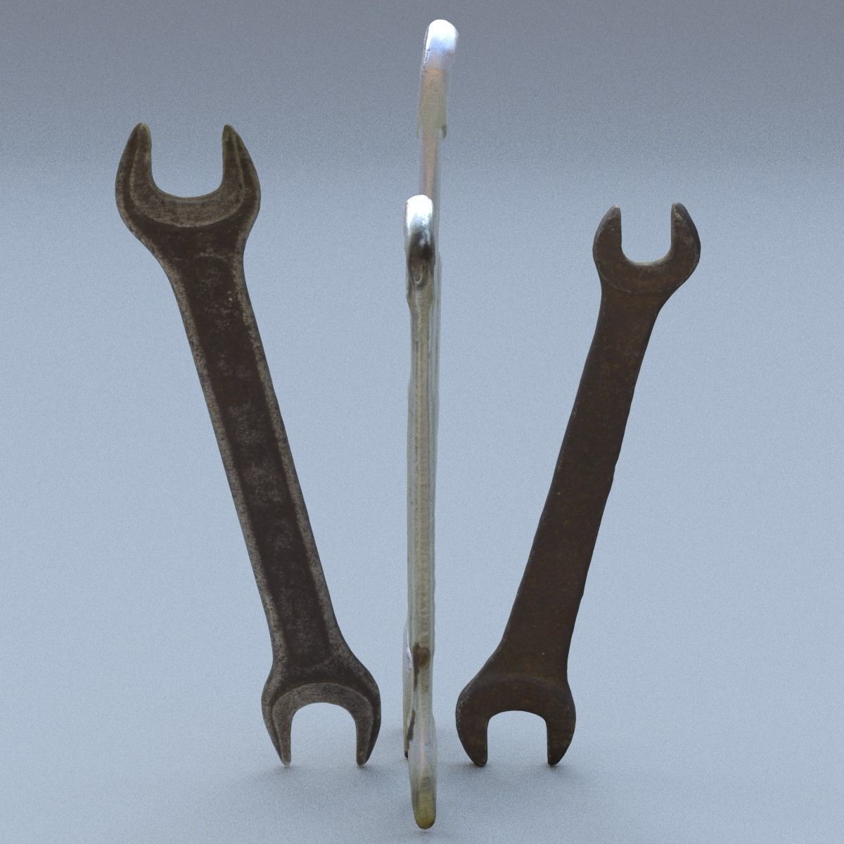 Wrenchs Middle Poly 3D model_5