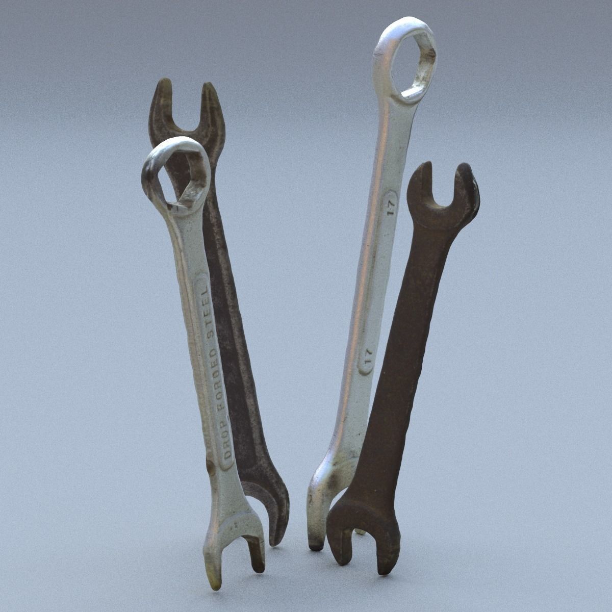 Wrenchs Middle Poly 3D model_13