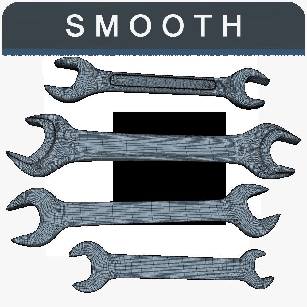 Wrenchs Low SM Low-poly 3D model_3