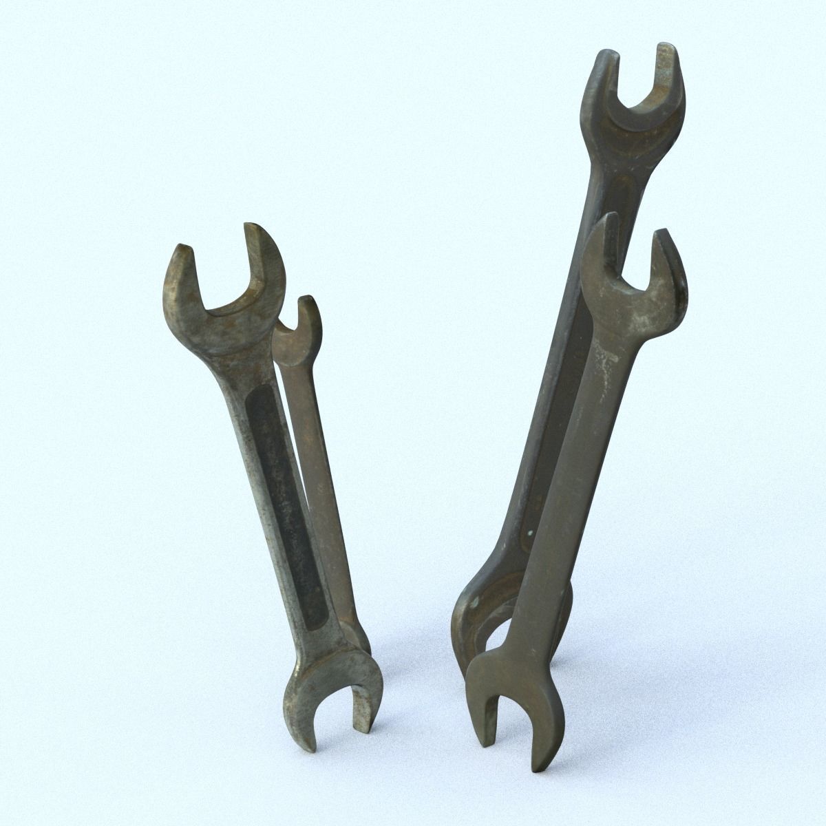 Wrenchs Low SM Low-poly 3D model_9