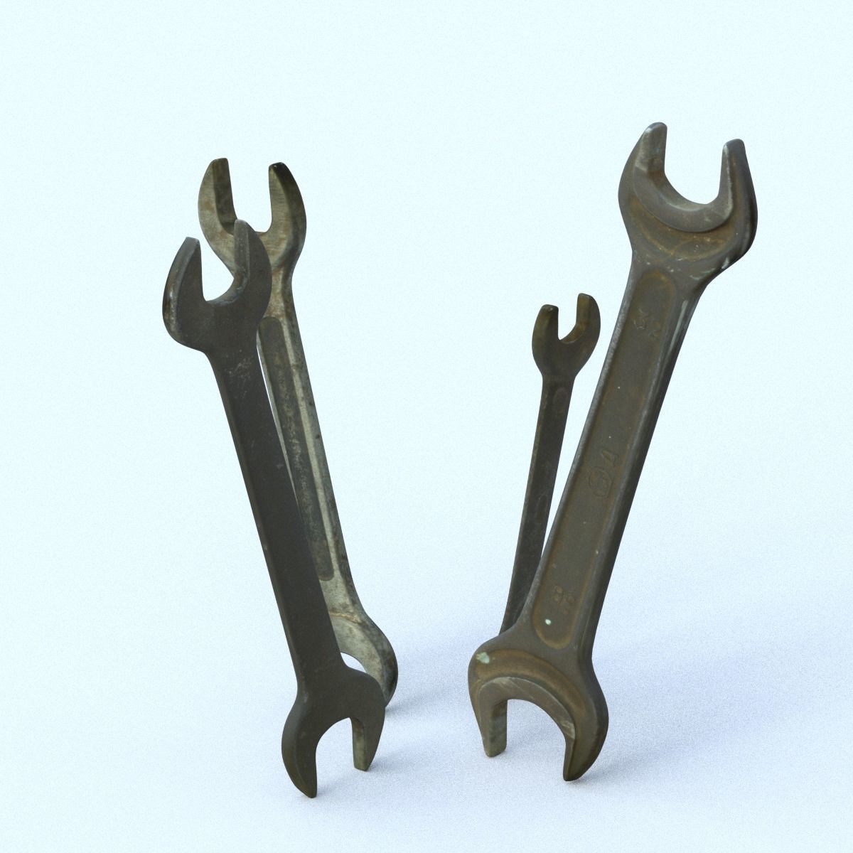 Wrenchs Low SM Low-poly 3D model_16