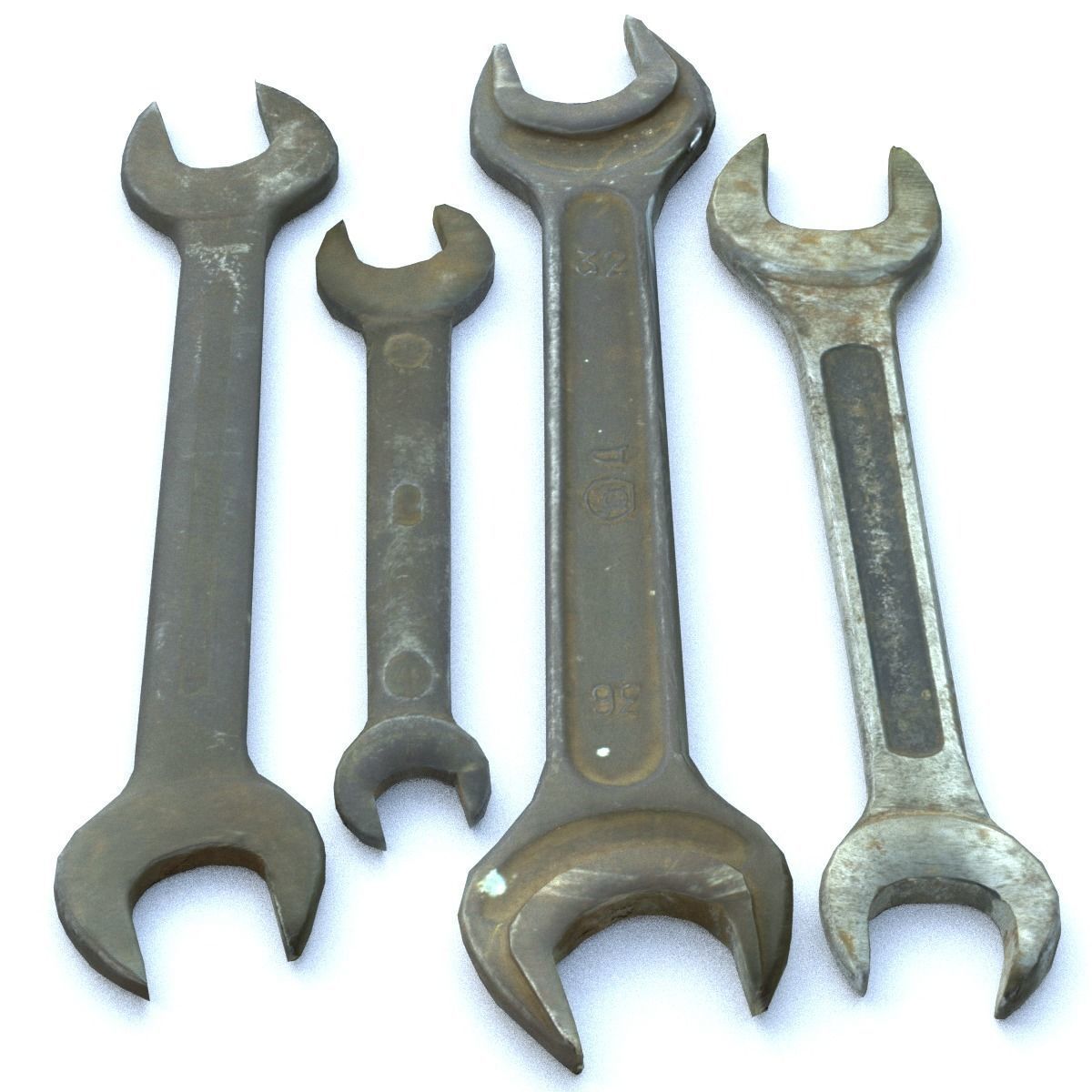 Wrenchs Low SM Low-poly 3D model_2