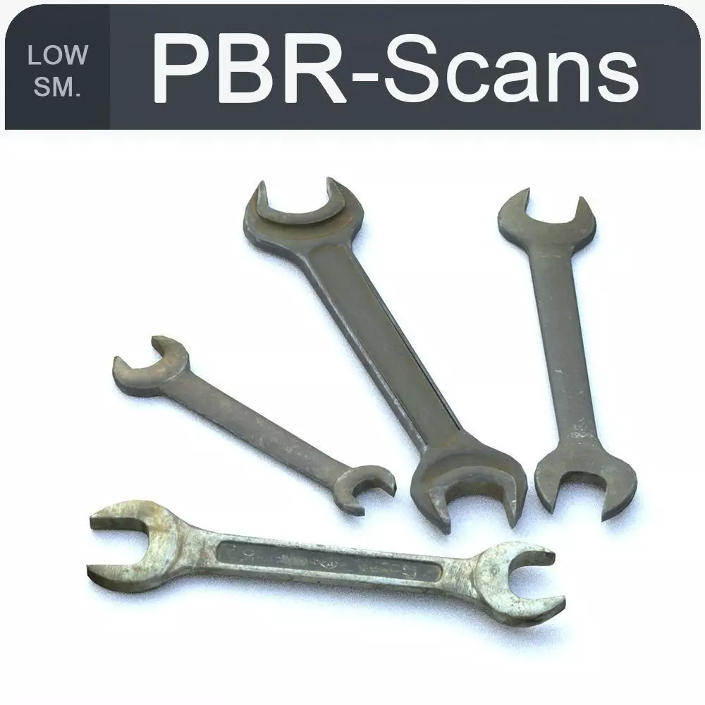 Wrenchs Low SM Low-poly 3D model_0